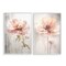 Stupell Industries Soft Pink Budding Flowers 2pc Framed Giclee Wall Art Set Design by Raymond Powers